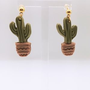 Handmade cactus earrings
